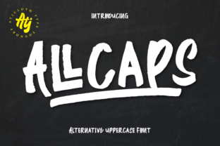 All Caps: A Textured Brush Font for Bold Web Design