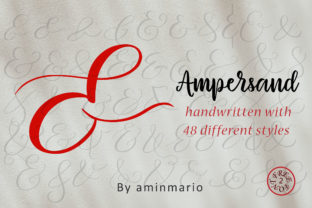 Ampersand 48 Different Styles: A Script Font for Editors
