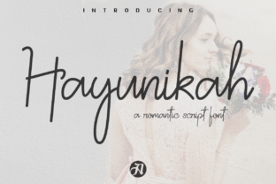 Hayunikah: A Romantic Script Font for Editorial Design