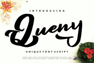 Queny: A Bold Script Font for Editorial Design