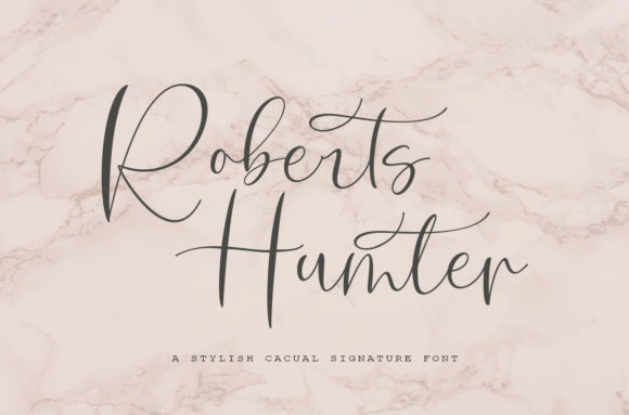 Roberts Hunter: A Modern Script Font for Editorial Design
