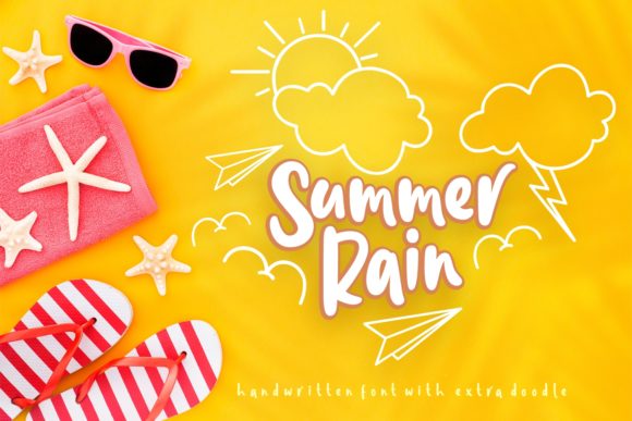 Summer Rain: A Handwritten Font for Editorial Design