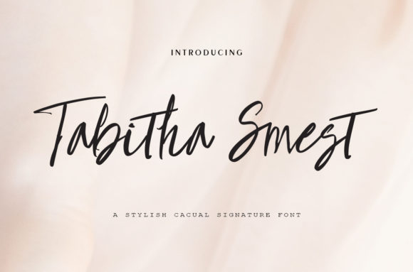 Thabitha Smest: A Modern Script Font for Crafters